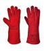 Unisex adult a500 leather welding gauntlets 3xl red Portwest-1