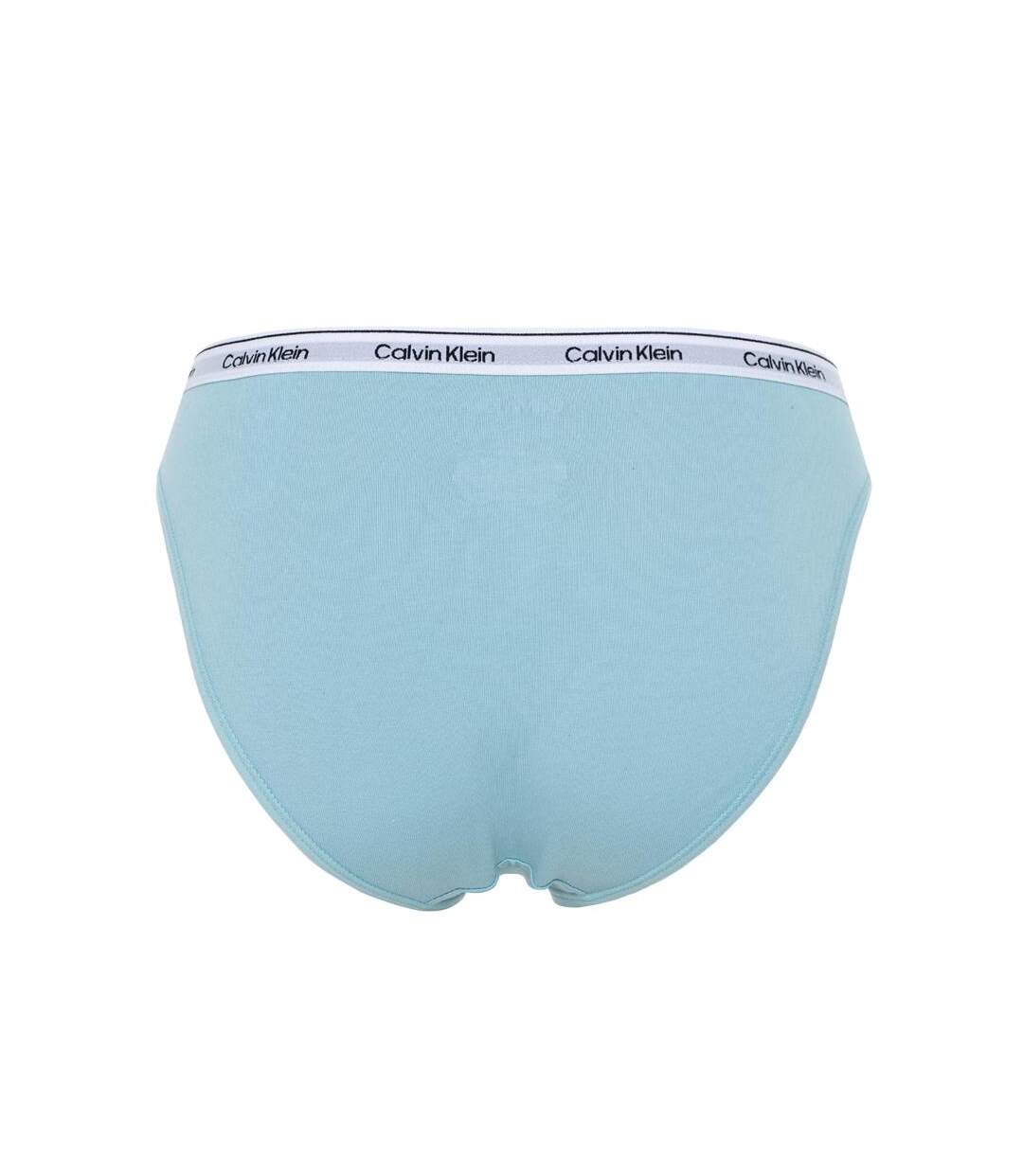 Culotte blanc/bleu femme calvin klein jeans bikinis-2