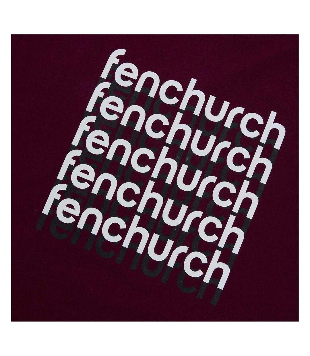 Unisex Adult Aldgate Lettering Cotton T-shirt Burgundy Fenchurch-3