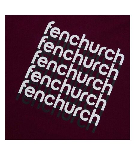 Unisex Adult Aldgate Lettering Cotton T-shirt Burgundy Fenchurch