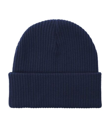 Unisex Adult Ribbed Winter Beanie Navy White Societe Noir