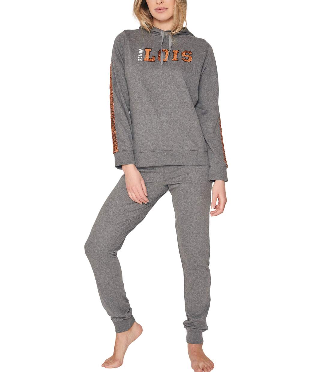 Pyjama tenue d'intérieur pantalon sweat capuche Bright Admas-1