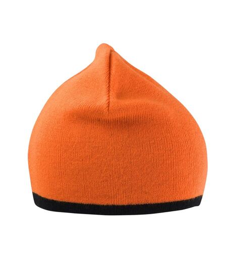 Bonnet Orange Vif Noir Result Winter Essentials