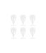 Lot de 6 Verres à Vin Réutilisable Plastique 18cl Transparent-1