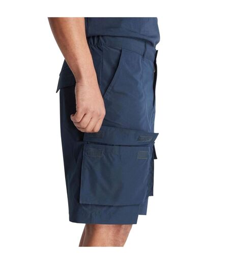 Mens Leather Badge Water Repellent Cargo Shorts Navy Timberland