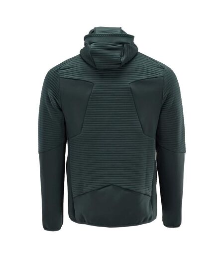 Mens Customised Hooded Fleece Jacket Forest Green Mascot