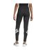 Womens/ladies 3 Stripes Leggings Black Adidas-2