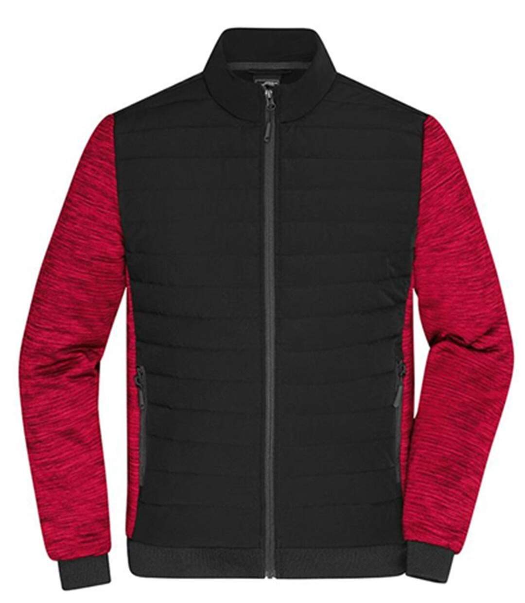 Veste de travail hybride - Homme - JN1866 - noir et rouge-2