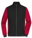 Veste de travail hybride - Homme - JN1866 - noir et rouge