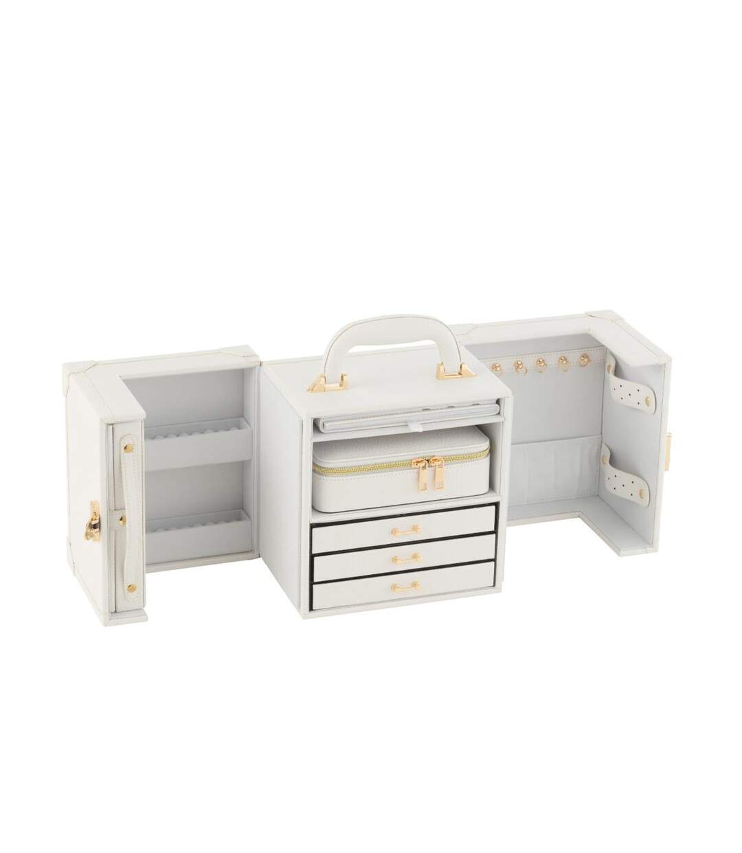 Coffret Boîte à Bijoux Ericka 29cm Blanc-2
