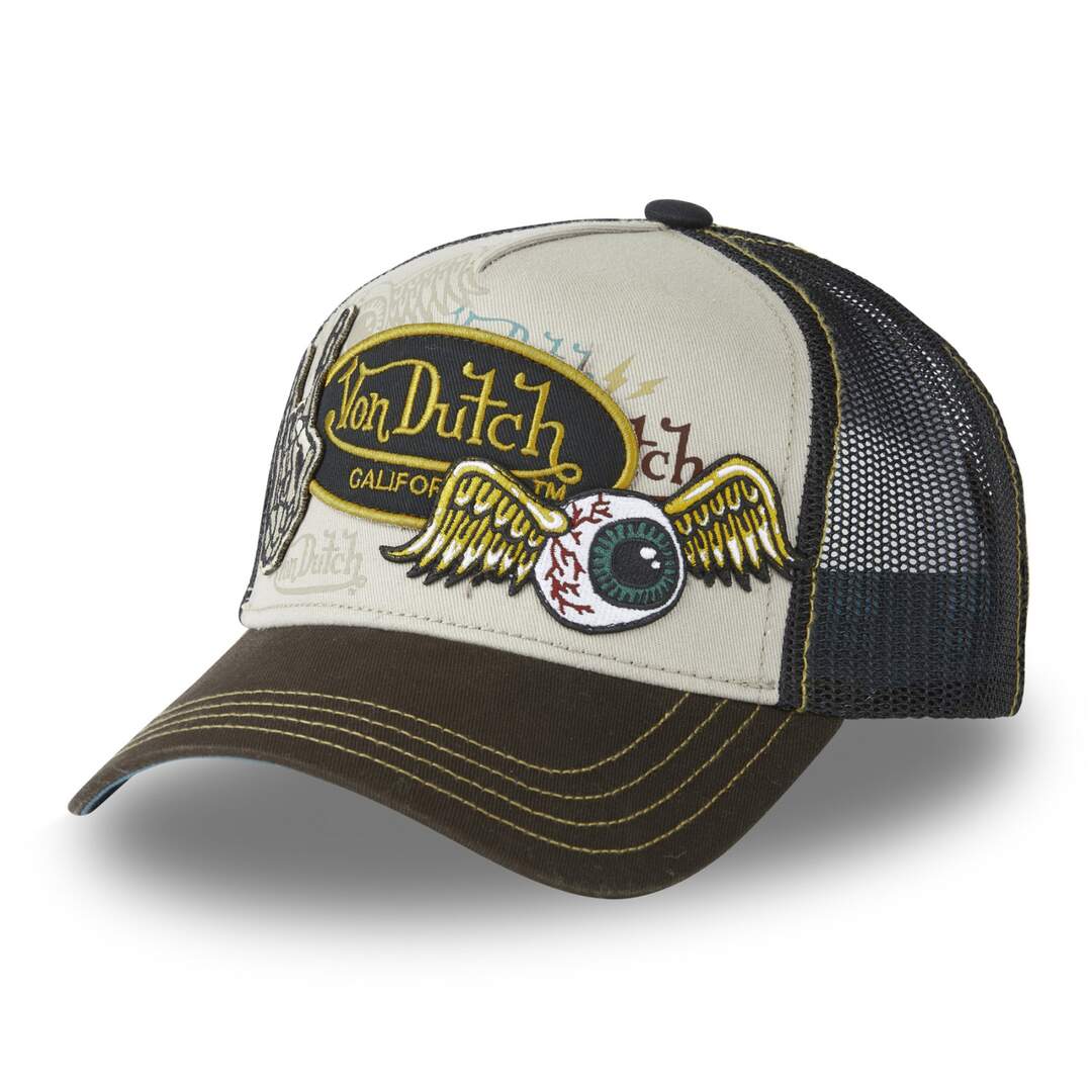 Casquettes homme trucker avec filet et patchs Von Dutch Vondutch-1