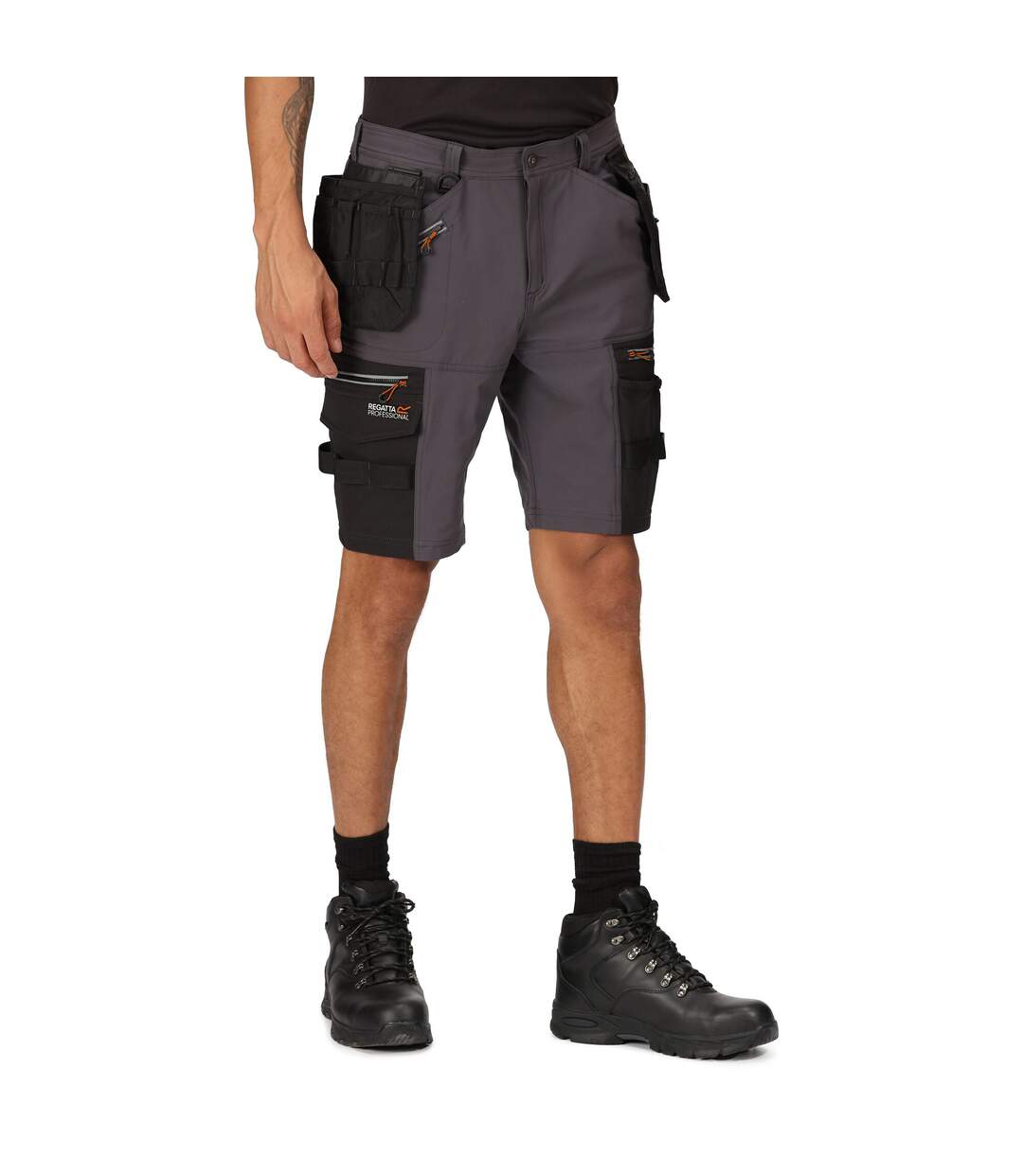 Short Homme Gris Noir Regatta Professional-4