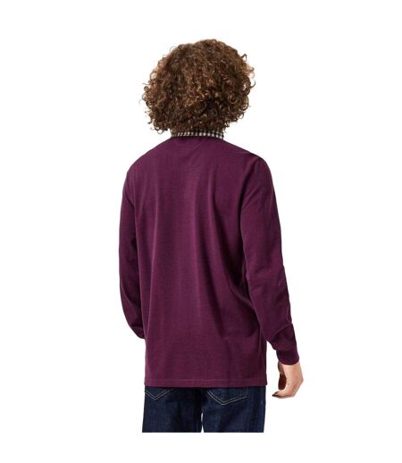Polo Manches Longues Style Col À Carreaux Walker Homme Rose Baie Weekend Offender