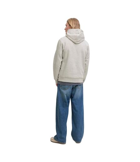 Mens Denim Goods Hoodie White Melange Jack And Jones