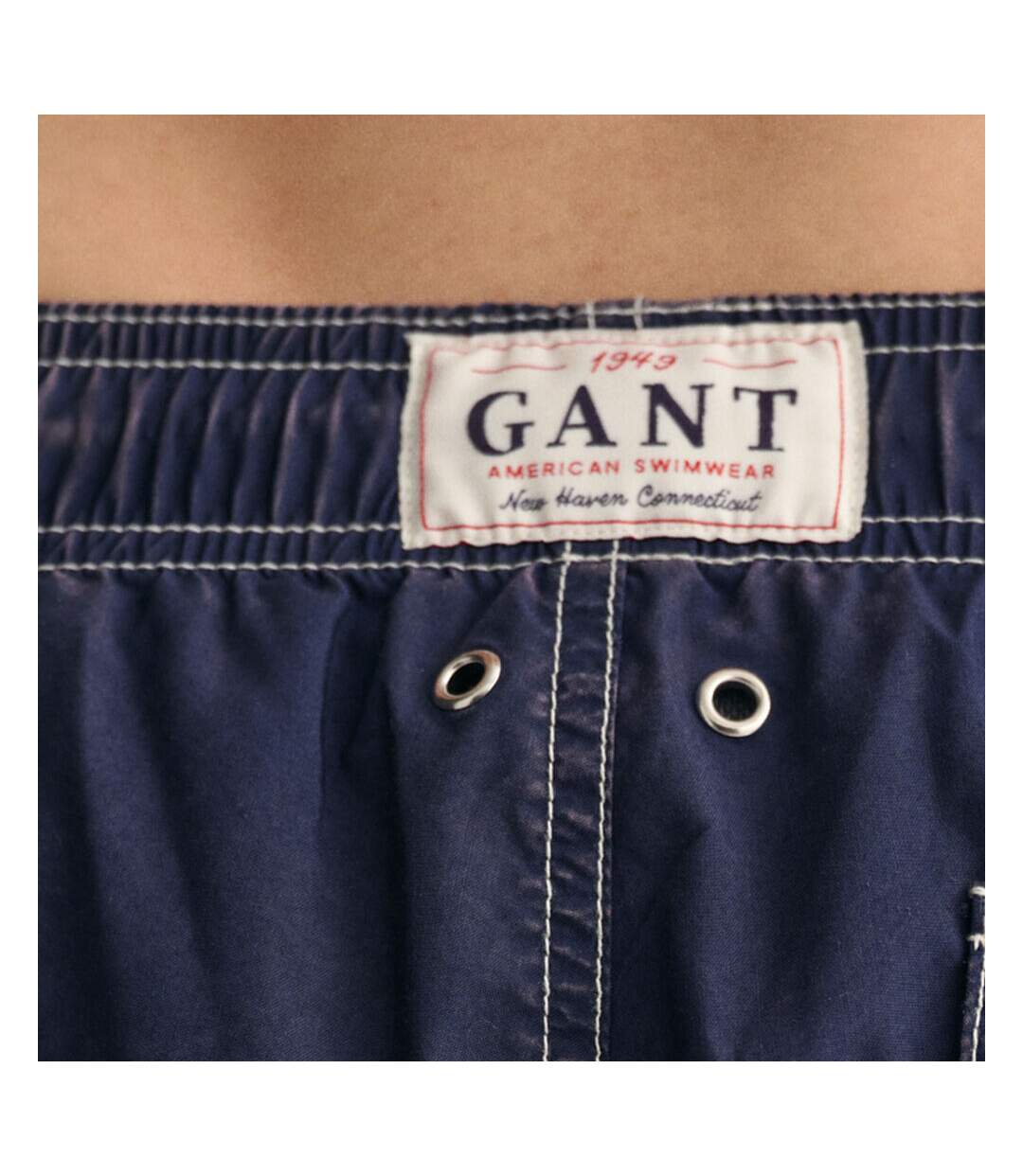 Mens Plain Classic Swim Shorts Blue Gant-4