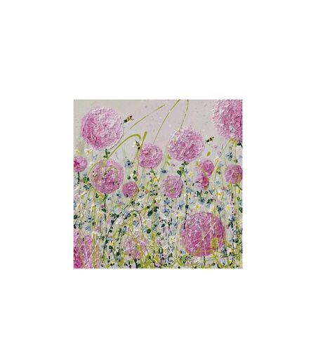 Siobhan McEvoy - Imprimé HONEY BEES (Violet / Vert) (40 cm x 40 cm) - UTPM5118