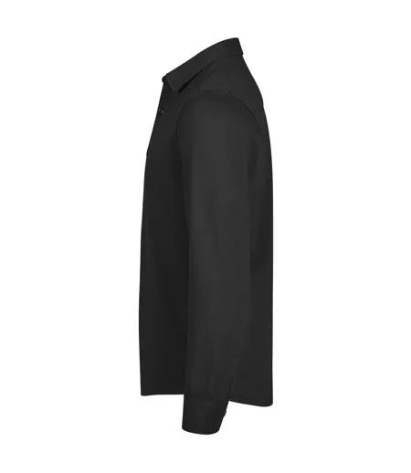 Chemise Manches Longues Luxury Homme Noir Tee Jays