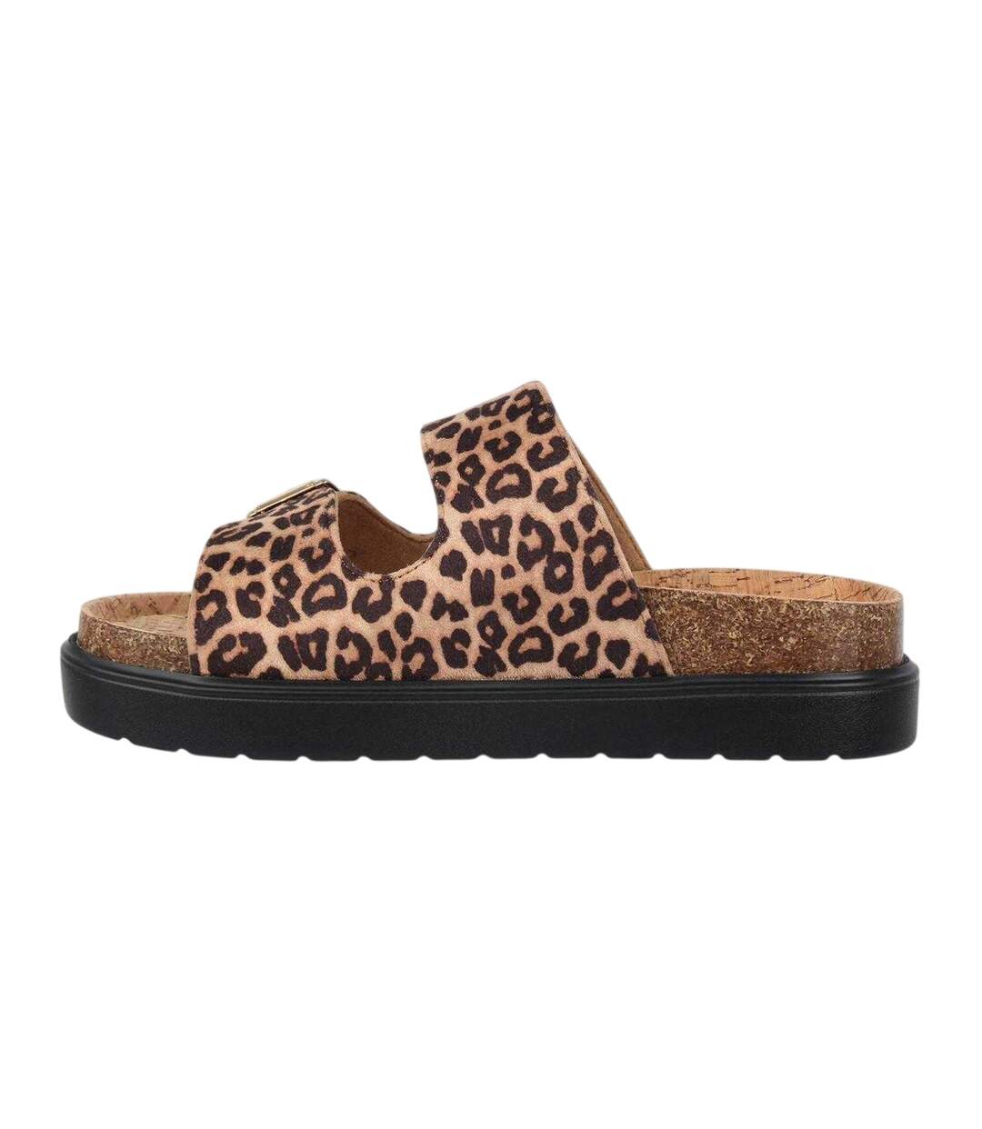 Sandales Motif/style Léopard Femme Beige Noir Biba-2