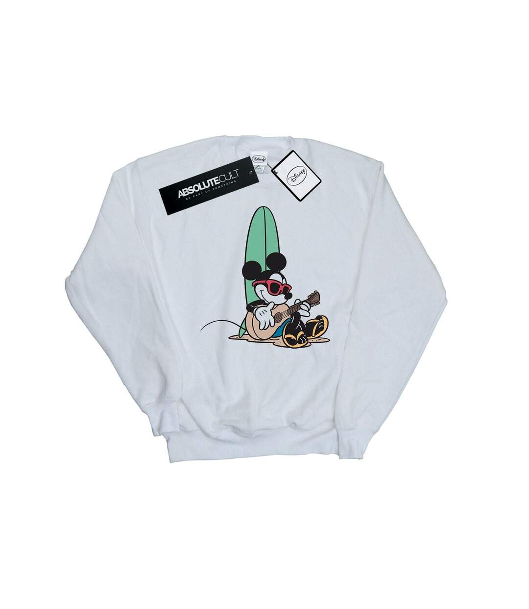 Disney Pantalon de survêtement Surf and Chill Mickey Mouse Femme/Ladies (Blanc) - UTBI27673-1