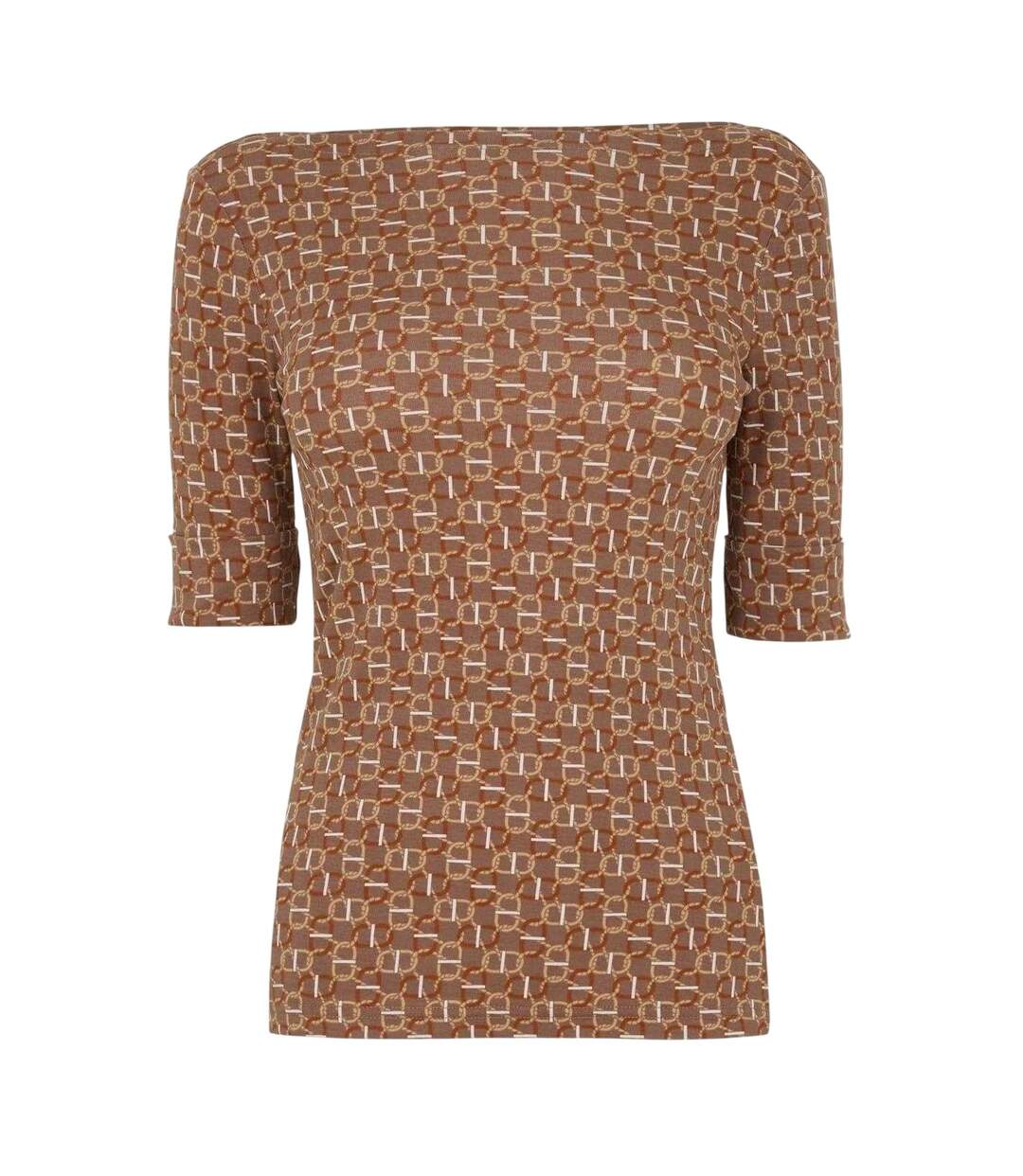 T-shirt Motif/style Imprimé Chaîne Judy Femme Taupe Ralph Lauren-2