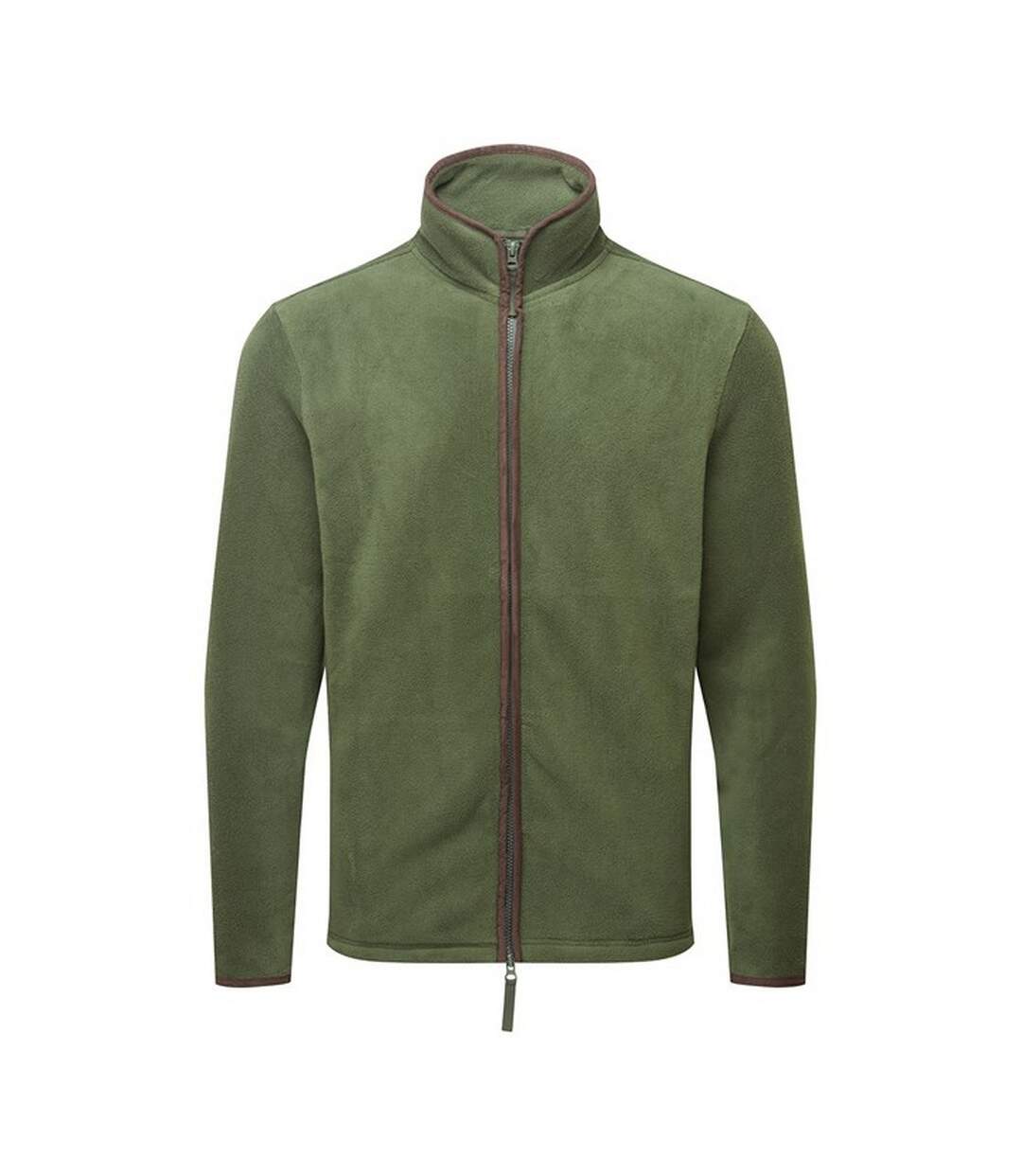 Veste polaire artisan homme vert kaki foncé / marron Premier