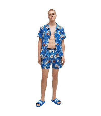 Claquettes italian-made homme bleu Boss