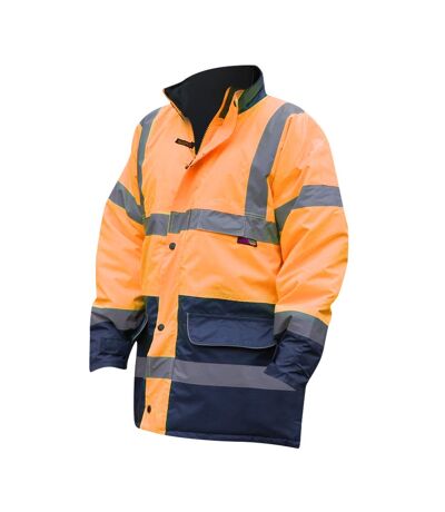 Warrior Mens Denver High Visibility Safety Jacket (Fluorescent Orange) - UTPC274