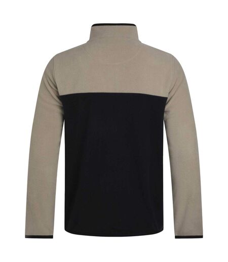 Mens tristan micro quarter zip fleece top flintstone Weird Fish