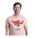 Mens hang loose graphic t-shirt dusty rose Weird Fish-3
