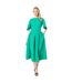 Womens/ladies detail seams midi dress green Principles