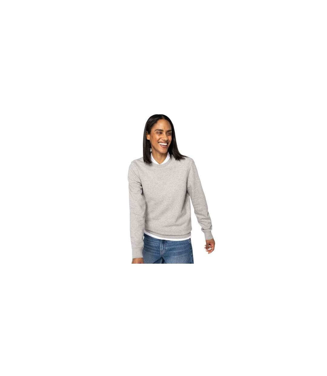 Sweat Adulte Gris Clair Chiné Native Spirit-1