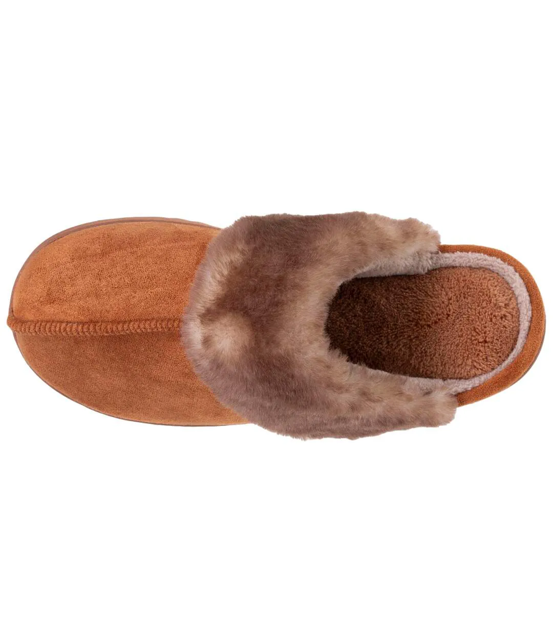 Isotoner Chaussons mules femme ultra confortables, en maille bouclette, semelle crantée-2