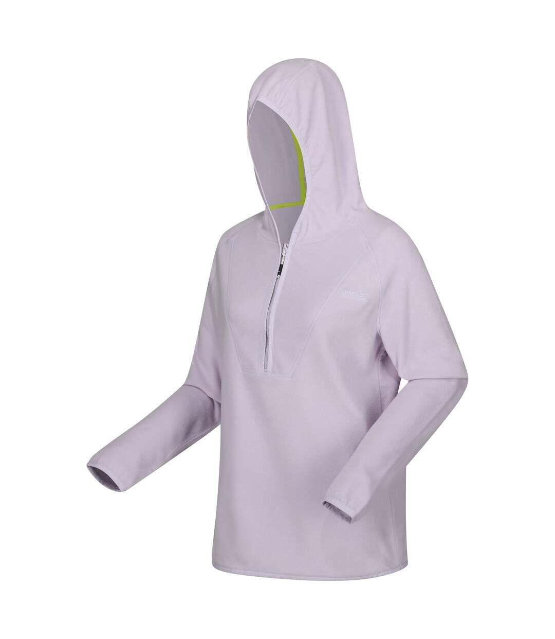 Womens/ladies warriewood microfleece half zip hoodie lilac frost Regatta