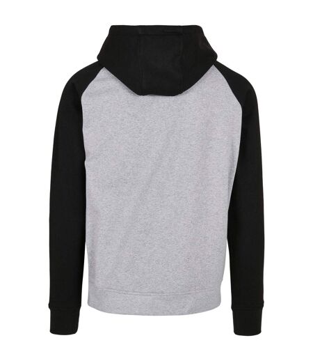 Sweat À Capuche Homme Gris Chiné Noir Build Your Brand