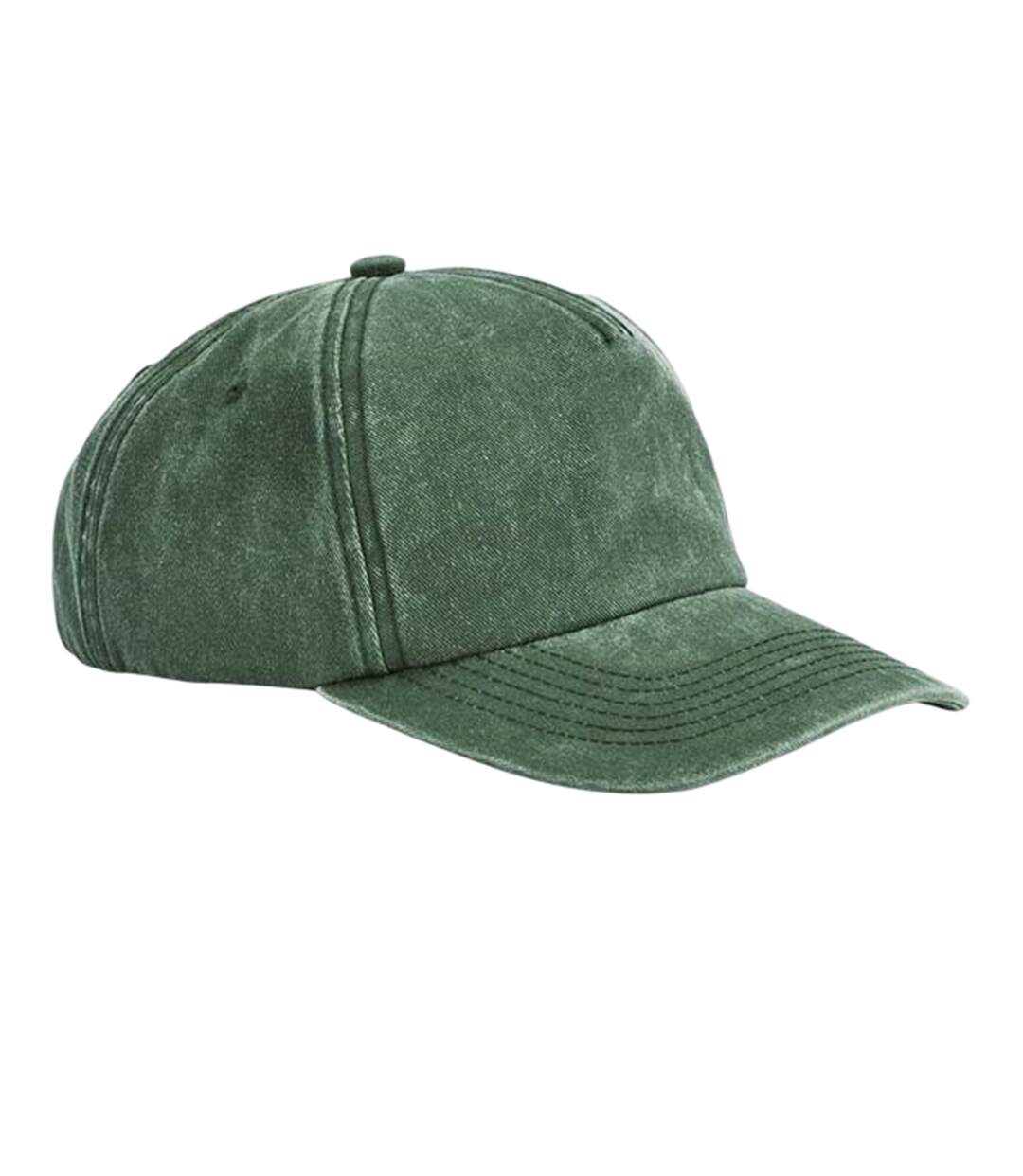 Casquette De Baseball Relaxed Vert Bouteille Beechfield-1