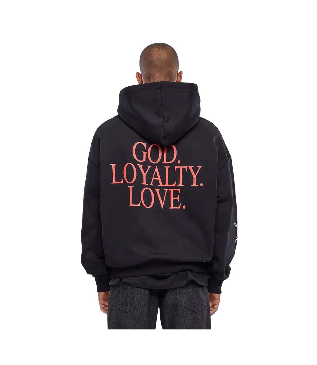 Sweat À Capuche God Loyalty Love Homme Noir Mister Tee-2