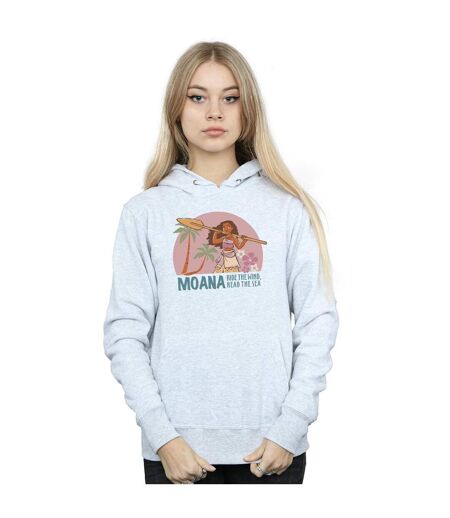 Disney - Sweat à capuche MOANA READ THE SEA - Femme (Gris chiné) - UTBI11567
