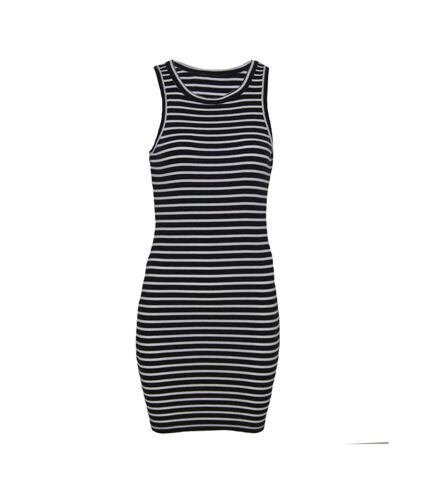 Brave Soul Womens/Ladies Sleeveless Striped Mini Dress (Black) - UTUT1707