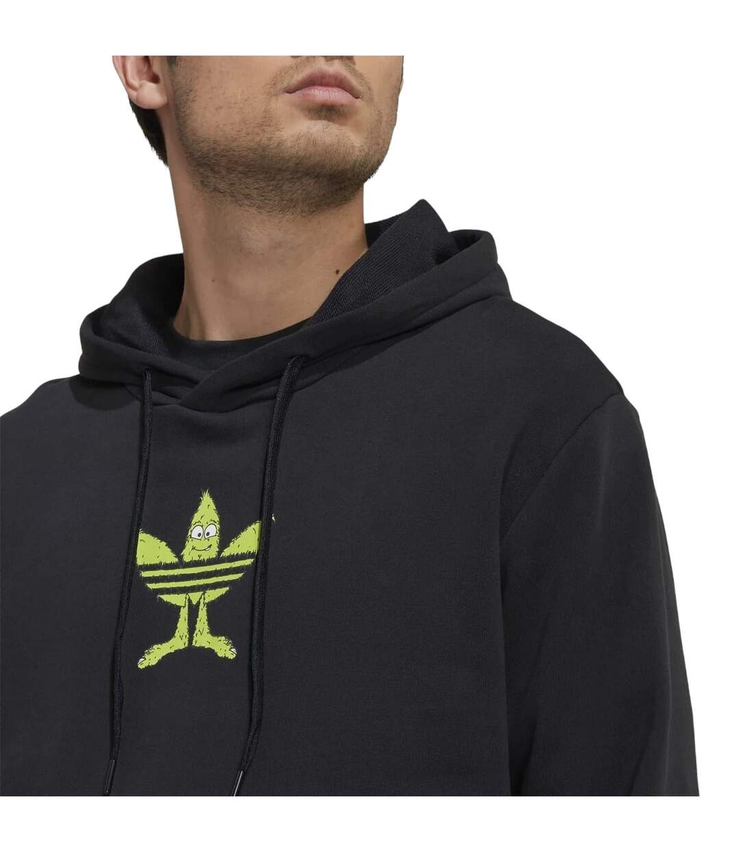 Unisex Adult Originals Graphic Print Long-sleeved Hoodie Black Adidas-4