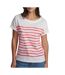 T-Shirt blanc/rouge femme tbs  hibiscus-1