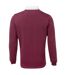 Front Row Mens Premium Long Sleeve Rugby Shirt/Top (Burgundy)