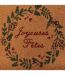 Paillasson en Coco Joyeuses Fêtes 40x60cm Marron-3