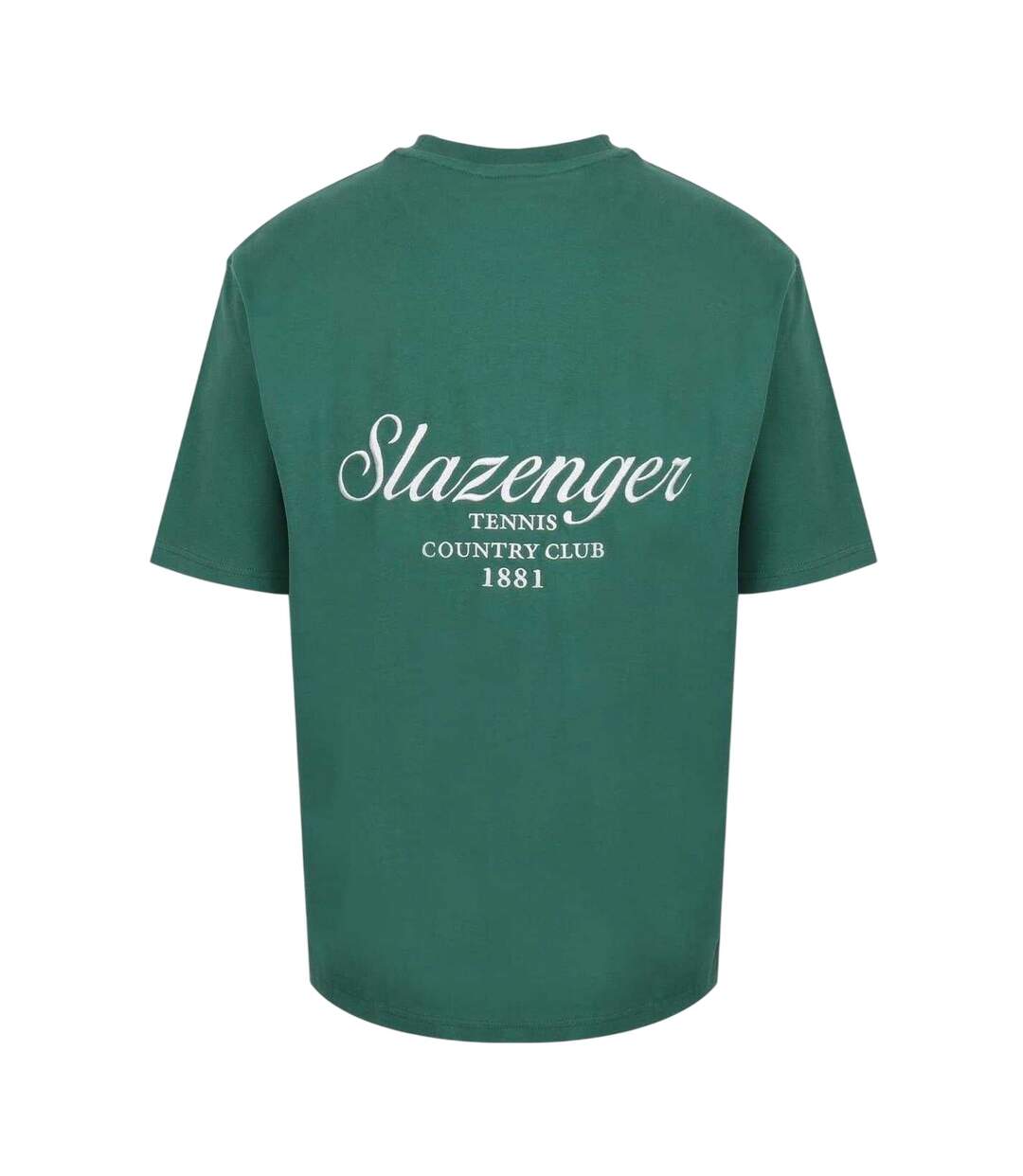 Mens Embroidered Oversized Tennis T-shirt Green Slazenger-2