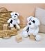 Peluche chien polyester collection NOOPY blanc/noir-2