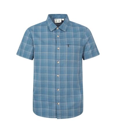Mens Holiday Cotton Shirt Dark Blue Mountain Warehouse