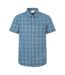 Mens Holiday Cotton Shirt Dark Blue Mountain Warehouse-1