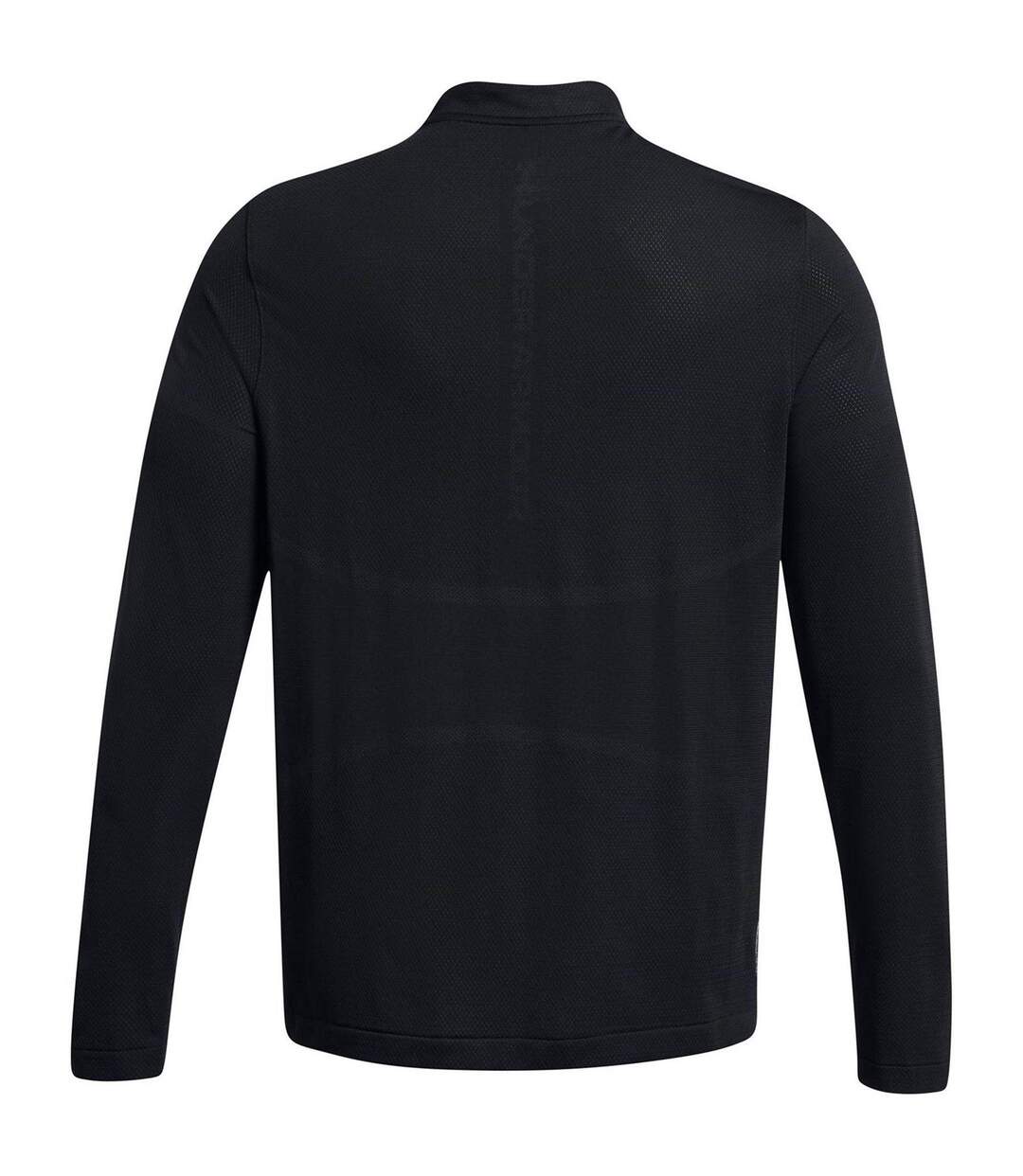 Mens Rush Long-sleeved Technical Top Black Under Armour-2