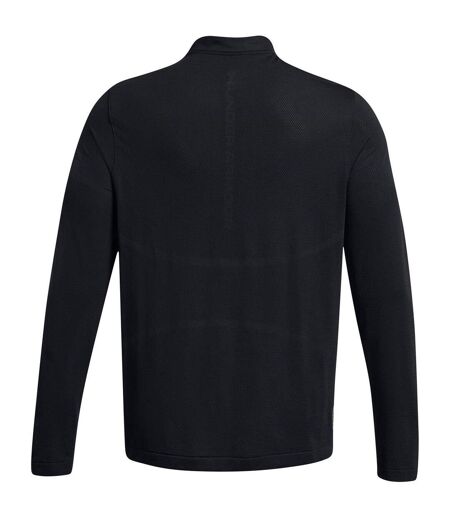 Mens Rush Long-sleeved Technical Top Black Under Armour