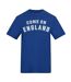 Unisex Adult  World Cup Graphic Print Cotton Blend T-shirt Blue England-1