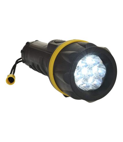 Portwest PA60 LED Rubber Hand Torch (Yellow/Black) (One Size) - UTPW1361